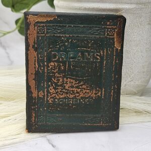 Antique Vintage Dreams Olive Schreiner Green Miniature Little green Leather Libr